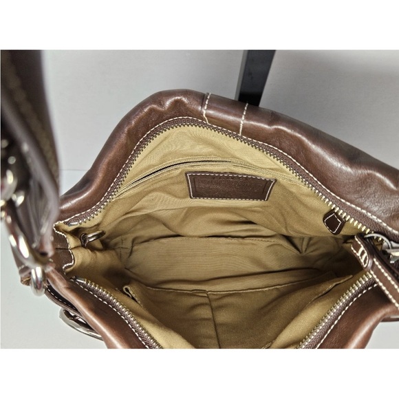 Coach Chocolate Brown Leather Shoulder Bag - Picture 16 of 16